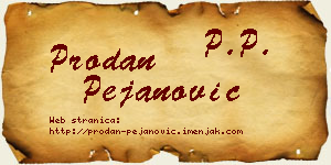Prodan Pejanović vizit kartica
